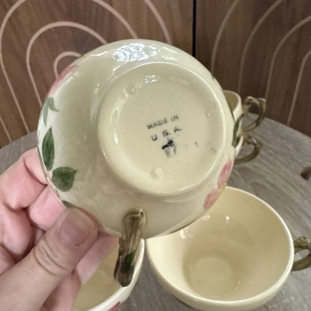 Set Of 6 Vintage Franciscan Desert Rose Tea/Coffee Cups England